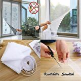 Çift Kanat Sineklik Sinek Tülü Böcek Tutucu 100X150 cm 5 Mt Çift Taraflı Bant Pencere Sineklik