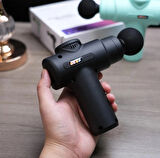 MİNİ MASAJ TABANCASI TİTREŞİMLİ 4 BAŞLIKLI 6 KADEMELİ TYPE C GİRİŞLİ ŞARJLI KAS VE VÜCUT MASAJ ALETİ