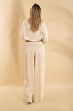 Müslin Yırtmaçlı Pantolon Krem Bnts-23037