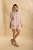 Müslin Düğmeli Şort Lila Bnts-23031