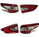 Enva Nissan Qashqai Stop Lambası Takım Sağ+Sol İç Dış Komple 2014--2017
