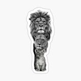 Aslan Ailesi Araba Oto Sticker Yapıştırma Etiket 17CM F2