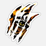 Kaplan Pençe Araba Oto Sticker Yapıştırma Etiket 17CM h1