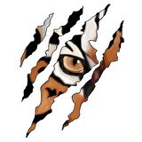 Pençe Kaplan Araba Oto Sticker Yapıştırma Etiket 17CM tr26