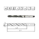 Makina Takım HSS DIN 345 Mors Konik Saplı Maktap Ucu 22mm-MTE B00004002200