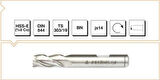 HSS - E (%8Co) DIN 844 BN Silindirik Saplı Parmak Freze - KISA 25 MM
