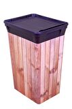 Qutu Trashbin Wood 40 L plastik çöp kovası