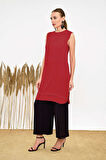 Kat Görünüm Sıfır Kol İçlik Tunik 2340 Bordo