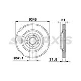 Mercedes Fren Diski On ML-Class W163 98>05 - Braxıs Ad0975