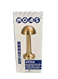 Noas Atina Gold Üç Renkli Dokunmatik Mantar Masa Lambası