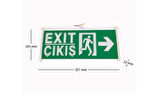Helios 3w Ledli Exit Armatür Acil Çıkış Levhası Sağ - Sol 2 Adet ( 3 Saat Şarjlı )