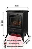 Carboon ND-180 Elektrikli Şömine Soba | Ayaklı Dekoratif Isıtıcı & Alev Efekti