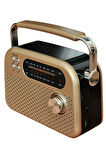 KBroad KTF-2026 Sarı Full Band Radyo - Nostaljik Görünümlü, DC Şarjlı, Güçlü Ses Çıkışlı