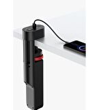 Akım Korumalı Priz Masa Kenarı Ayarlanabilir 3 Priz + 2 USB + 1 Type C Girişli Priz Ftr-19