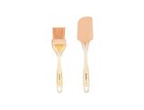TANTİTONİ SOMON RENKLİ SİLİKON SPATULA VE FIRÇA SETİ