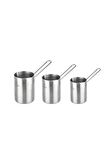 Tantitoni 3lü Paslanmaz Çelik Çift Ağızlı Silindir Cezve Seti-350ml/500ml/770ml