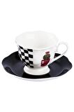 Tantitoni 2Lİ WHITE AND BLACK NEW BONE KAHVE FİNCAN TAKIMI