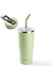 HENG YEŞİL 2 FONKSİYONLU ÇİFT KATMANLI PİPETLİ TERMOS BARDAK 700ML