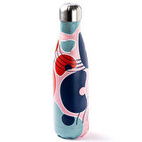 Tantitoni Yuvarlak Desenli Paslanmaz Çelik Şişe Termos 500ml