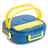 TANTİTONİ TEDEMEI MAVİ SARI PASLANMAZ ÇELİK İKİ BÖLMELİ YEMEK TAŞIMA KABI  550 ML