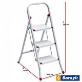 Saraylı pratik metal merdiven - 3 basamaklı merdiven