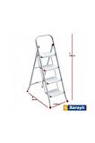 Saraylı pratik metal merdiven - 4 basamaklı merdiven