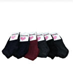 6 Lı Gülçek Kadın Kışlık Havlu Patik Çorap 36-40 No