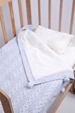 Babyhola 4041 Triko 75x80 cm Bebek Battaniyesi Mavi