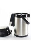Cooker 2.5 Lt Çift Katlı Paslanmaz Çelik Pompalı Termos-CKR2007
