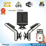U2000 Wifi + GPS 1440P 170° Geniş Açı Gece Görüşlü Akıllı Araç içi Kamera