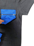 4 - 8 Yaş Erkek Çocuk İkili Takım T-Shirt Şort Siyah - Mavi