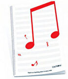 Çınar Uninote A4 30 Yaprak Plastik Kapak Spiralli Jazz Müzik Defteri (38000) 1 Adet