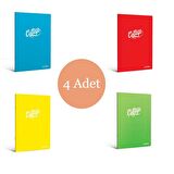 Çınar College A5 60 Yaprak Plastik Kapak Dikişli Defter 2 Çizgili+2 Kareli