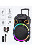 Acl Acs-2 30W Taşınabilir TWS Kablosuz PartyBox Hoparlör | RGB Işık, Bluetooth, Kumanda ve Mikrofon Destekli
