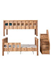 Mdf Profil Ranza, Deluxe Ayrılabilir Ranza - Ceviz + 2 Adet Comfort Yatak