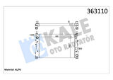 Fiat Motor Su Radyatoru Fiat Linea Punto Evo 1.3/1.6 Mjtd 1.4tjet 07<12 (mt) (mekanık) (620x416x34) - Kale 363110