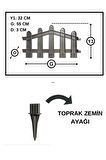 Dekoratif Plastik Bahçe ve Peyzaj Çiti 1 ADET ÇİT (Y: 32 CM / G: 55 CM) TOPRAK AYAKLI