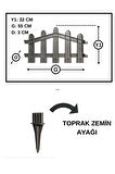 Dekoratif Plastik Bahçe ve Peyzaj Çiti 8 ADET ÇİT (Y: 32 CM / G: 4.4 M) TOPRAK AYAKLI