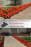 Dekoratif Plastik Alan Oluşturma ve Bahçe Çiti 1 ADET ÇİT (Y: 32 CM / G: 55 CM) SERT ZEMİN AYAKLI