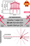 Dekoratif Plastik Bahçe Çiti ve Peyzaj Çiti 1 ADET ÇİT (Y: 25 CM / G: 25 CM) TOPRAK AYAKLI