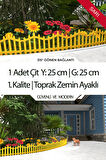 Dekoratif Plastik Bahçe Çiti ve Peyzaj Çiti 1 ADET ÇİT (Y: 25 CM / G: 25 CM) TOPRAK AYAKLI