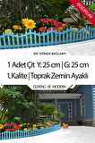 Dekoratif Plastik Bahçe Çiti ve Peyzaj Çiti 1 ADET ÇİT (Y: 25 CM / G: 25 CM) TOPRAK AYAKLI