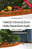 Dekoratif Plastik Bahçe Çiti ve Peyzaj Çiti 1 ADET ÇİT (Y: 25 CM / G: 25 CM) TOPRAK AYAKLI