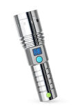 Hepu HP-M07 Profesyonel LED El Feneri  Dijital 1 Km Göstergeli Zoom Odaklı USB Giriş/Çıkışlı Powerbank Özellikli