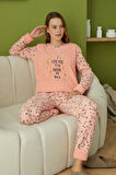 Pijamood 6022 Somon Kadın Pijama Takımı 