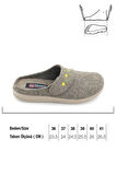 Gezer Kadın Kışlık Nakışlı Tasarım Cırtlı Ayarlanabilir Rahat Taban Ev Bahçe Terlik