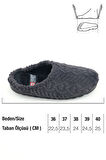 Gezer Kadın Kışlık Esnek Rahat Taban Ev Bahçe Gondol Terlik