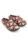 Gezer Kadın Kışlık PU Rahat Taban Desenli Ev Bahçe Gondol Terlik