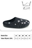 Gezer Kadın Kışlık PU Rahat Taban Nakışlı Tasarım Ev Bahçe Terlik