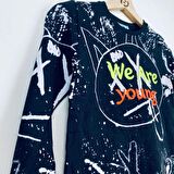 Erkek Çocuk Sweat-Shirt Baskılı Siyah İnce